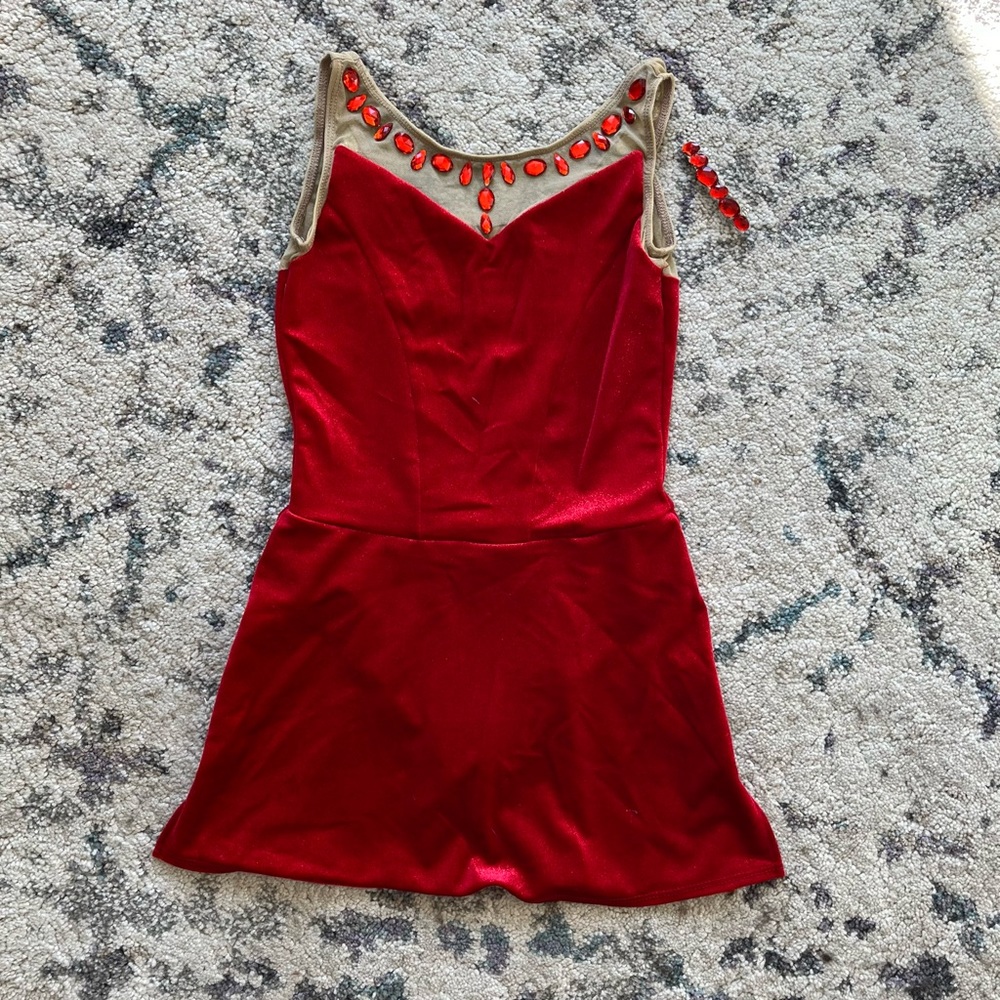 Custom Red Dress Dance Costume